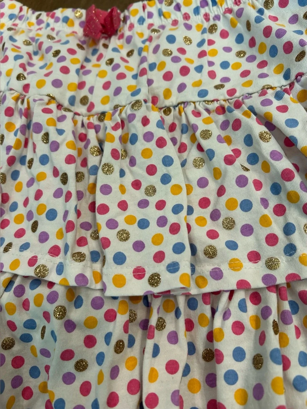Tommy Bahama colorful polka dot tiered skort skirt with built in shorts 10/12
